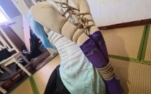 【龟龟】流萤cos 耐力很强的新人，欧式直臂折腿紧缚放置挣扎