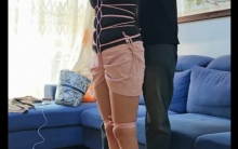 迟迟口球龟甲缚 全程露脸 真实聊天