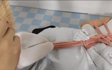 穹妹cos，超可爱白丝驷马捆绑