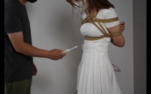 【新模首发！】清纯女大学生体验绳艺束缚惨遭单腿吊缚+日式捆绑+大字缚，挠痒痒口水直流！