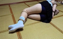 jk制服欧式并腿缚 白棉袜特写 下