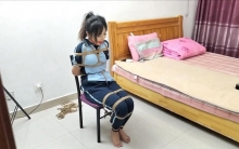 校服学生蝴蝶的劫难 日式反绑 学生 水手服 堵嘴挠痒西式 直臂并肘 股绳